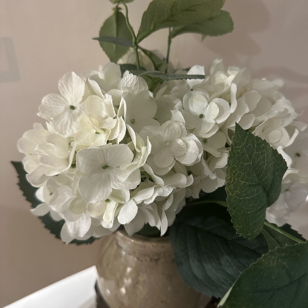 Elegant White Floral Arrangement in Ceramic Vase - Picture 6 of 6